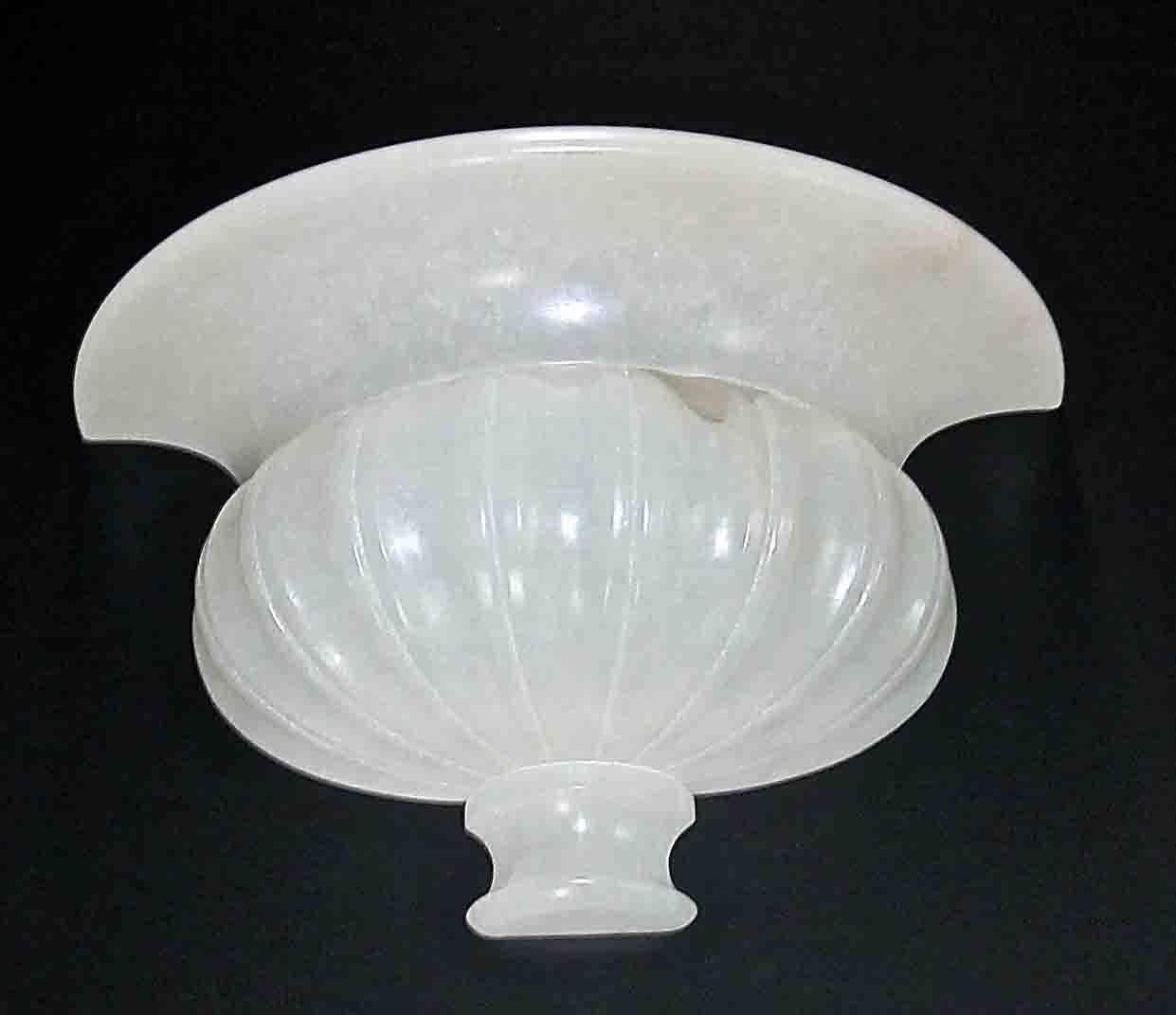 Neoclassical Set of Four Large Neoclassic Urn Form Alabaster Wall Sconces For Sale