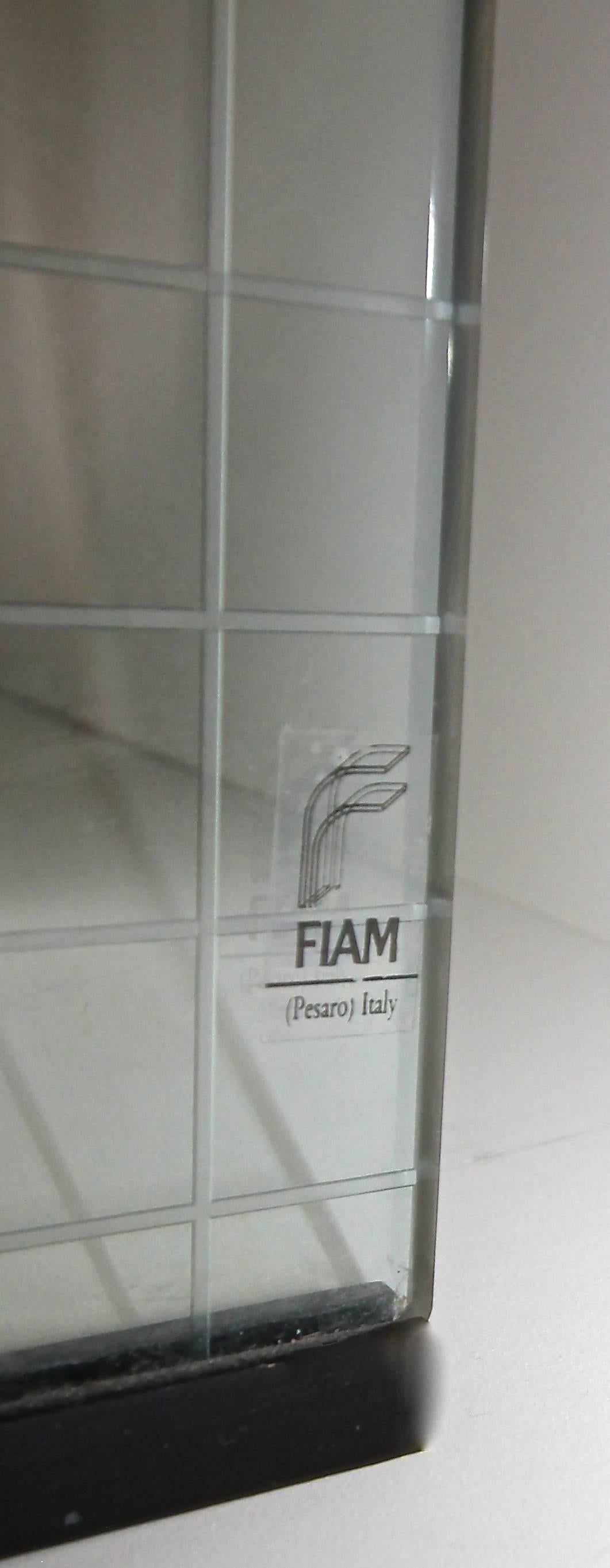 Pair of Waterfall Glass End or Side Tables by Fiam Italy 1