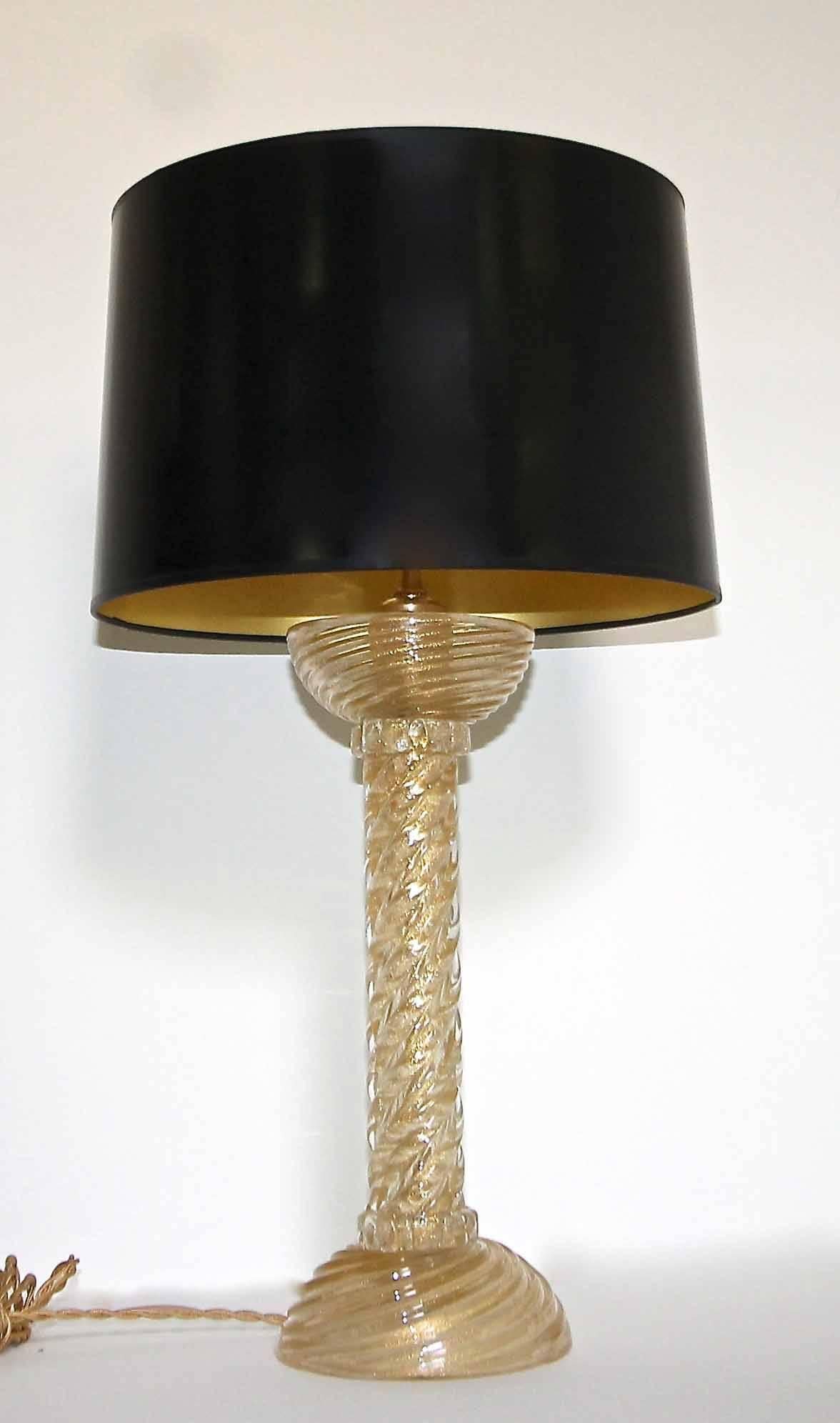 twisted glass lamp