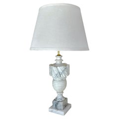 Single Italian Urn Neoclassic Alabaster Table Lamp