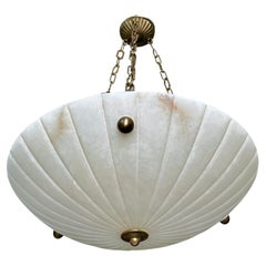 Directoire Style French Alabaster Pendant Chandelier
