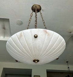 Directoire Style French Alabaster Pendant Chandelier