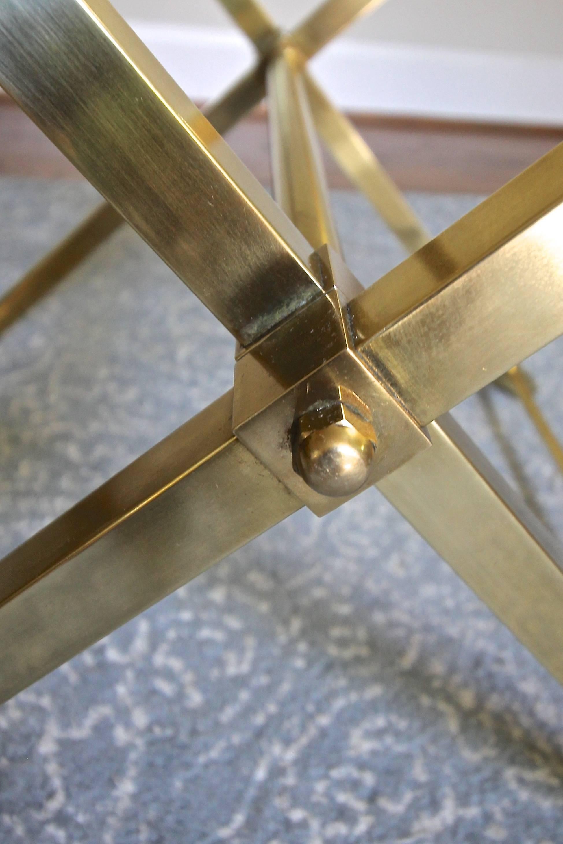 Italian Brass Serving Tray Side or End Table 1