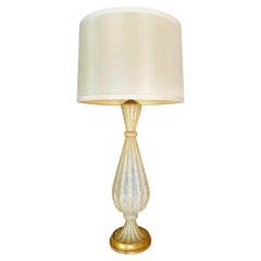 Mid Century Barovier & Toso Murano Coronado d'Oro Glass Table Lamp