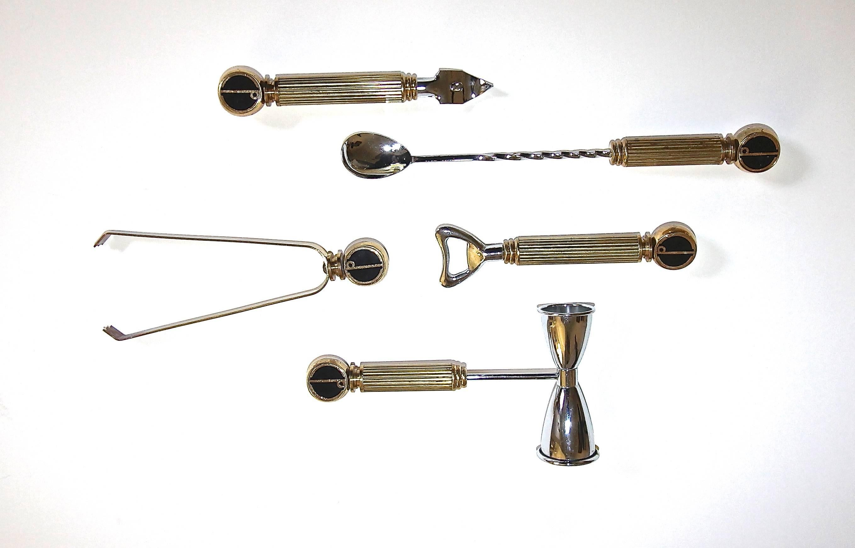 Rare Collection of Alfred Dunhill Bar or Cocktail Tool Set 4