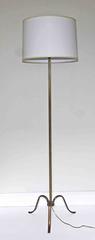 French Tripod Brass Floor Lamp