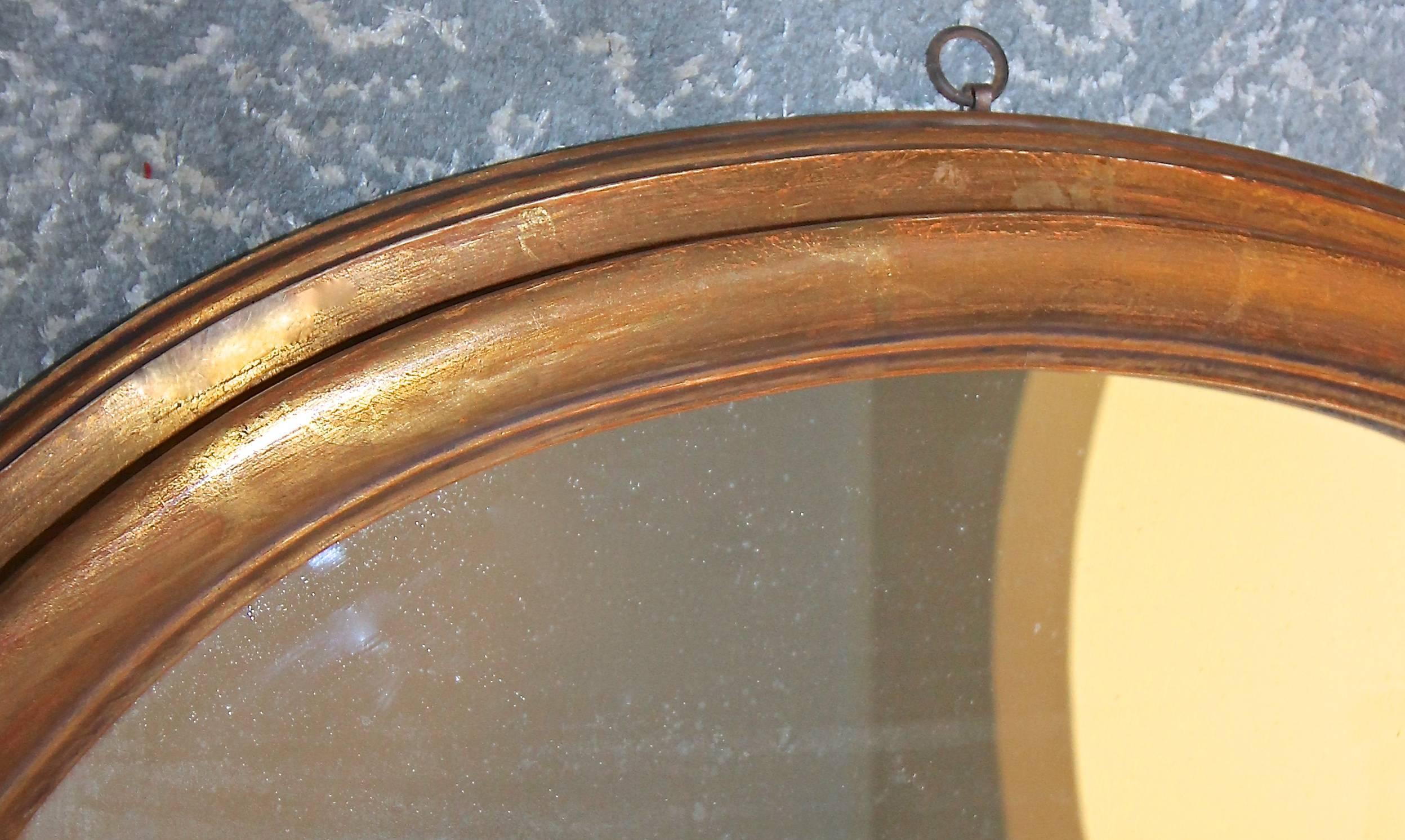 French Louis Philippe Style Arch Top Giltwood Wall Mirror 2