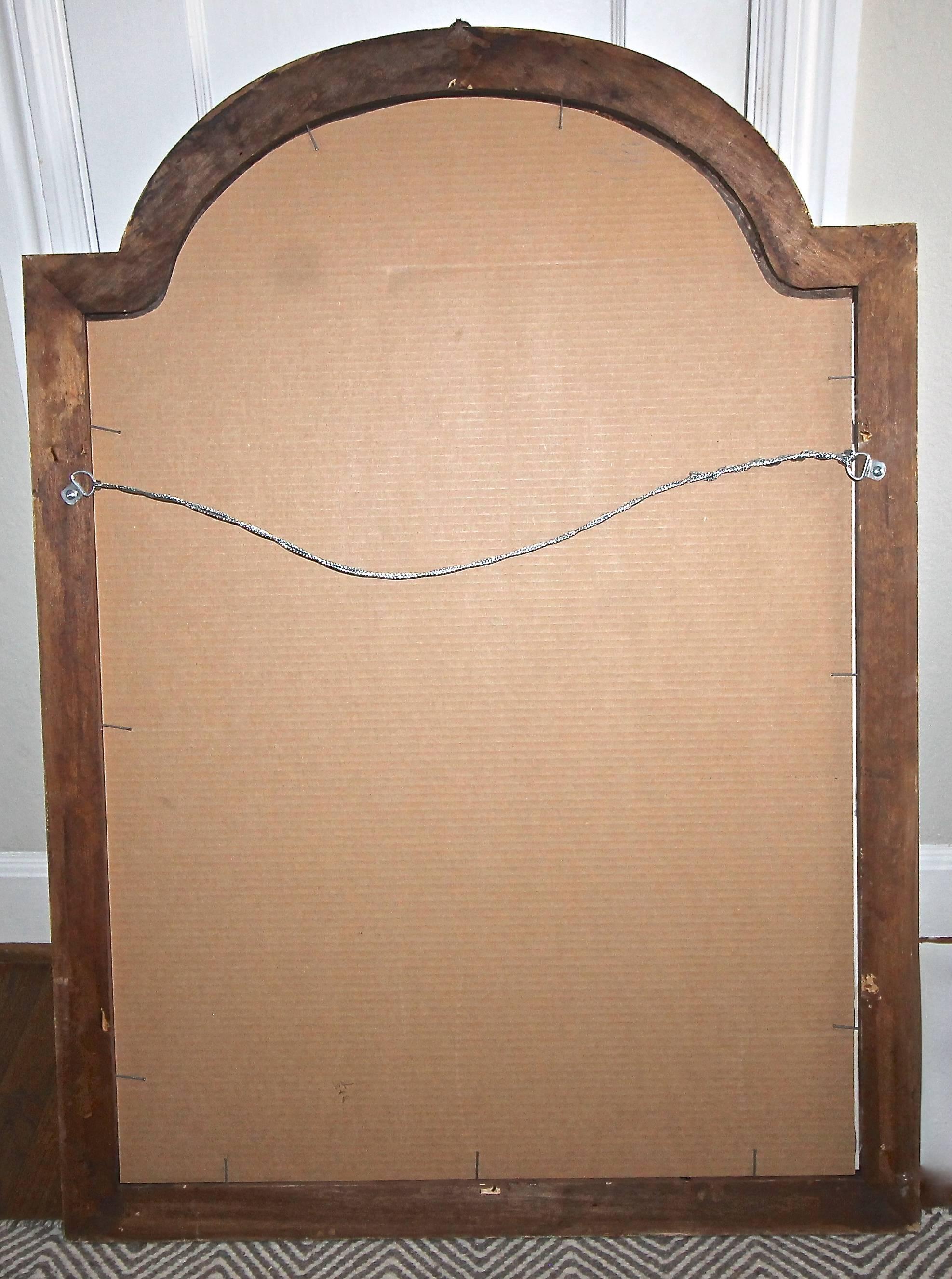French Louis Philippe Style Arch Top Giltwood Wall Mirror 5