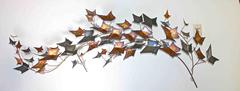 Large Autumn Leaves Metal C Jere Mid-Century Wall Sculpture