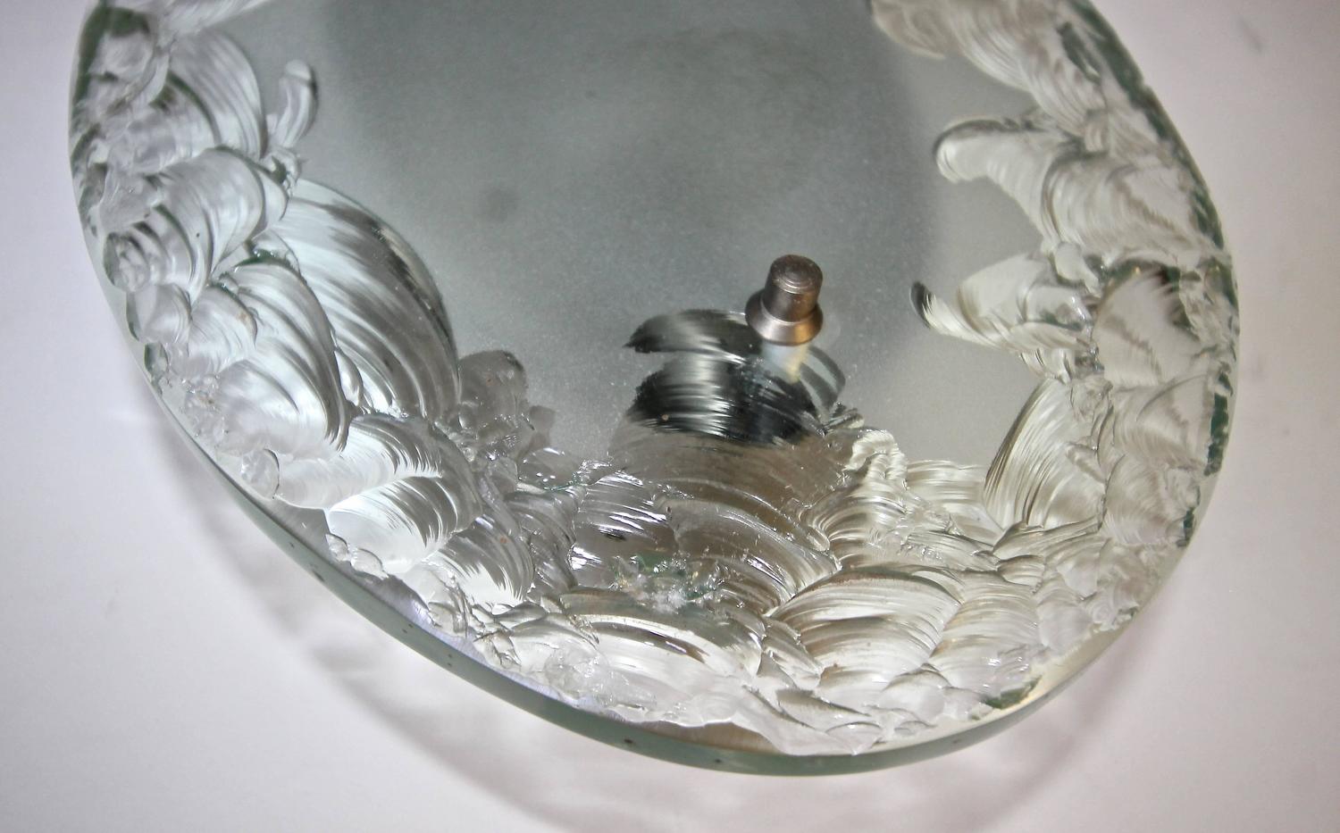 Pair of Italian Fontana Arte Style Broken Glass Wall Sconces For Sale at 1stdibs