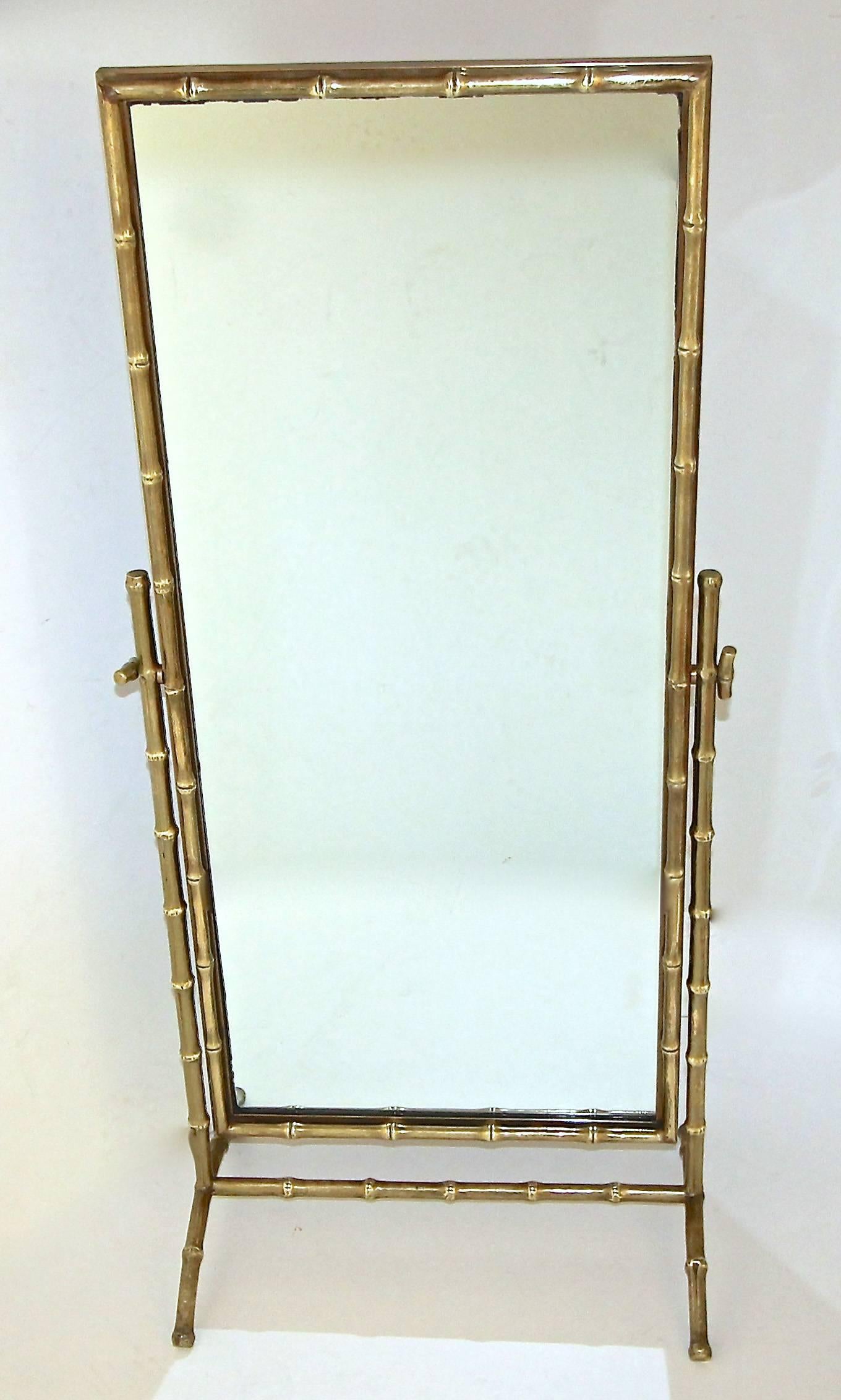 bamboo standing mirror