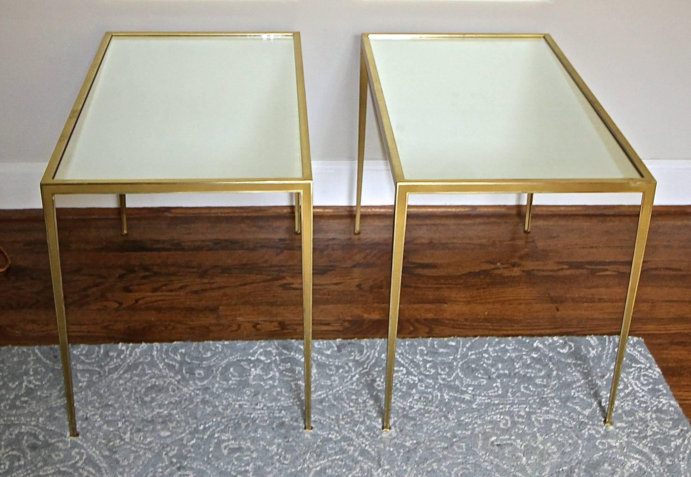 Pair of Brass German Side End Tables 5