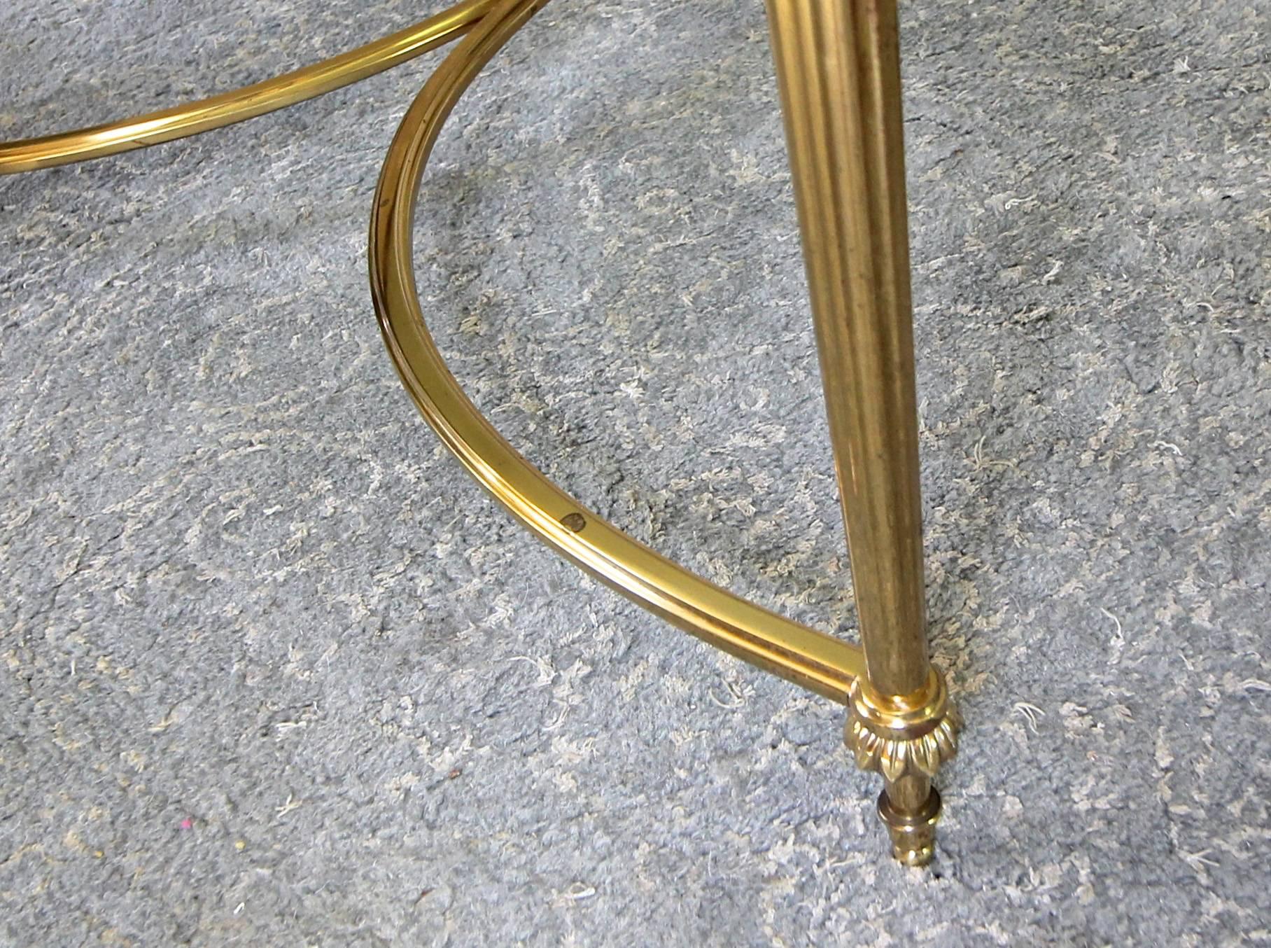 Large French Louis XVI Neoclassic Style Solid Brass Coffee or Cocktail Table 2