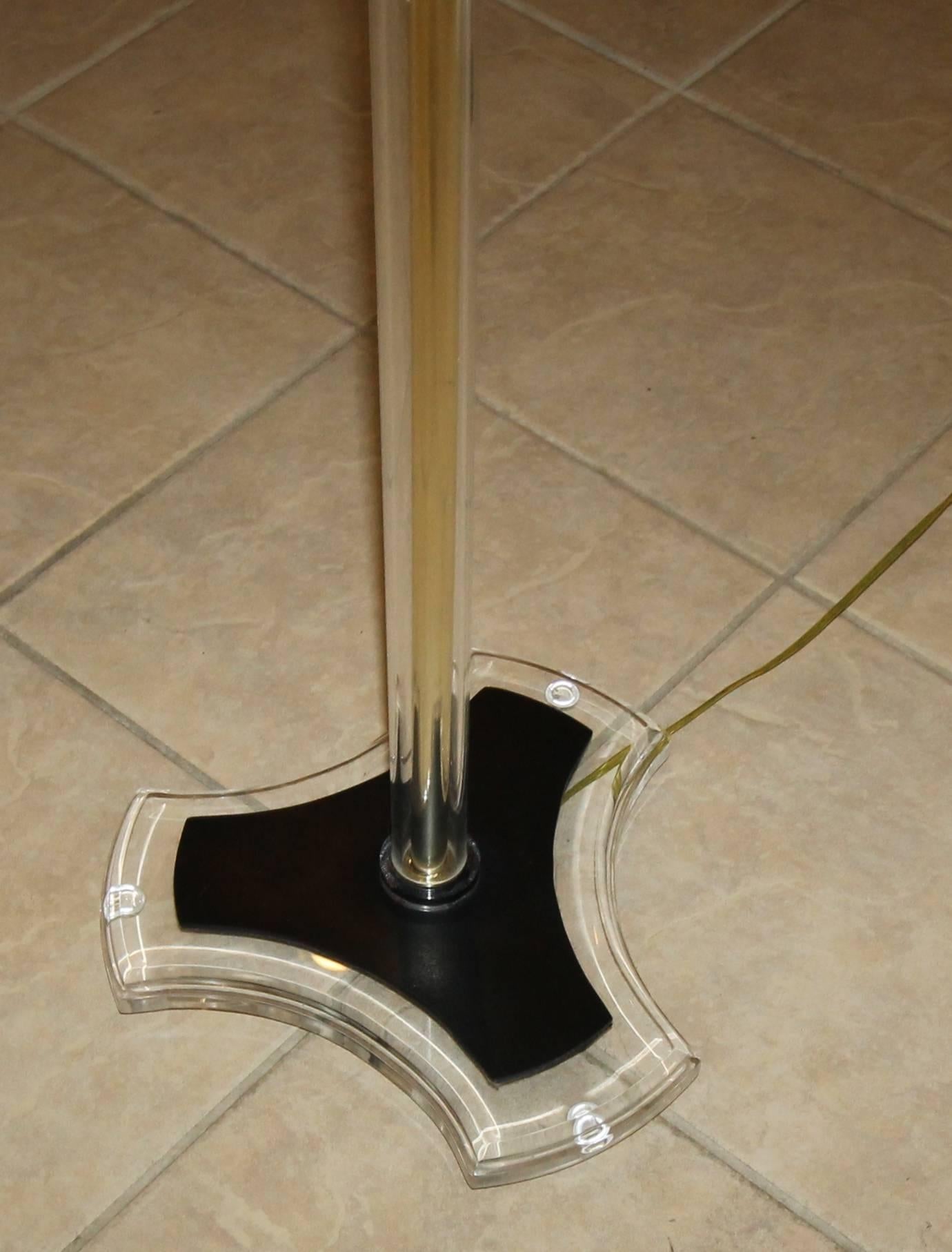Vintage Brass Acrylic Floor Lamp 1