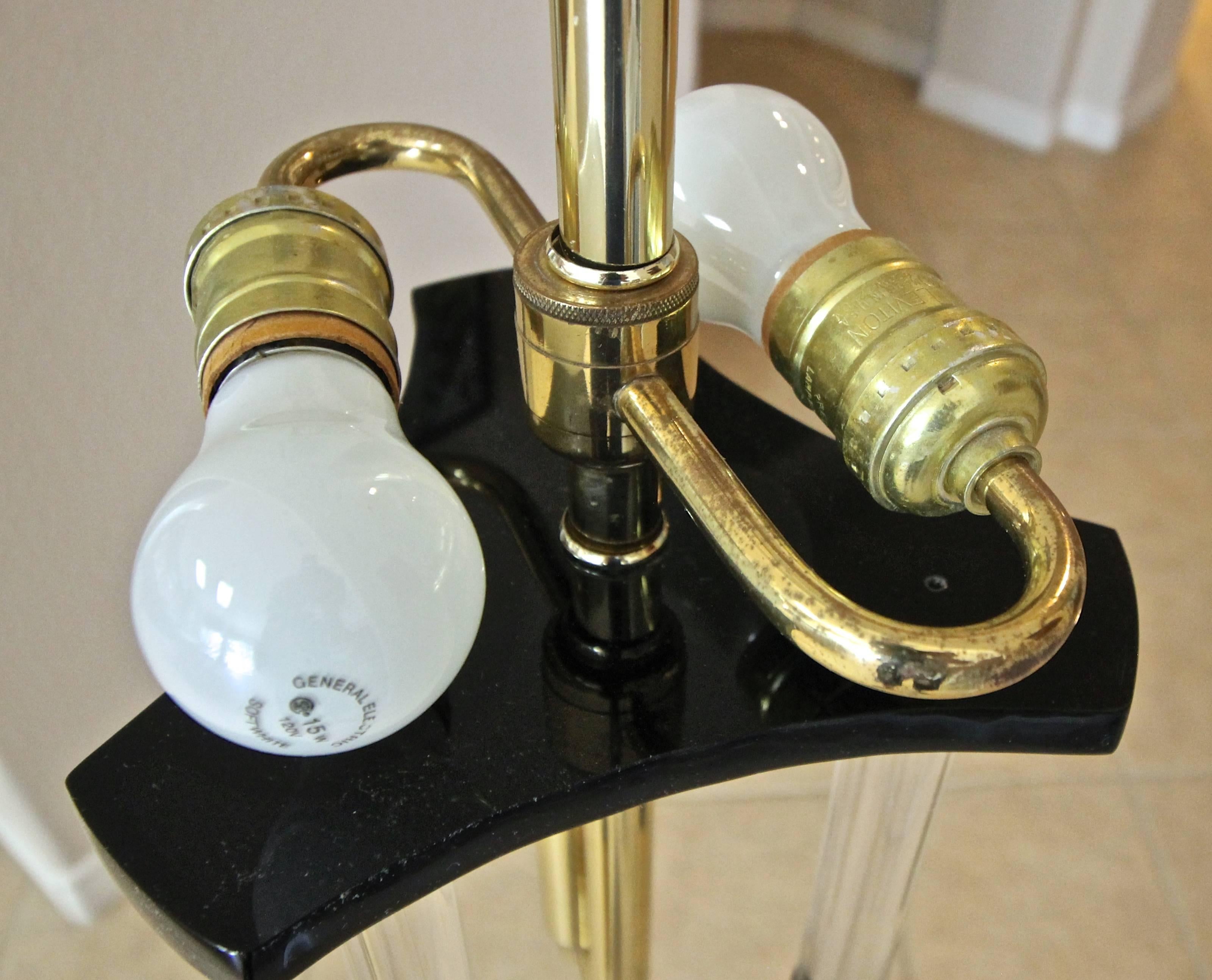 Vintage Brass Acrylic Floor Lamp 3