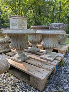3 British Cast Stone Planters / Jardinieres
