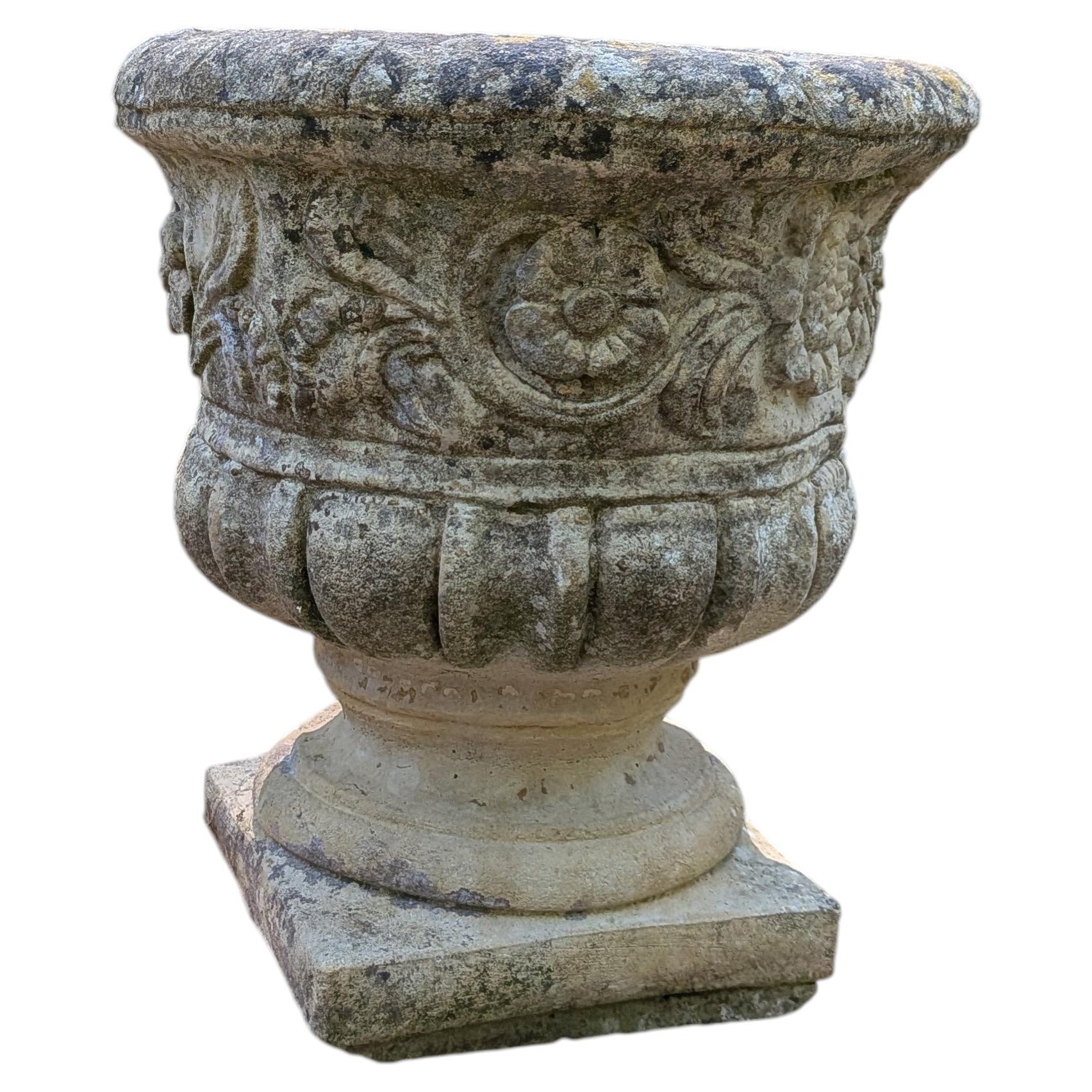 Fioriera / Jardiniere in pietra fusa inglese