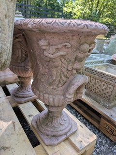 2 British Cast Stone Planters / Jardinieres