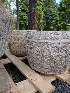 2 British Cast Stone Planters / Jardinieres