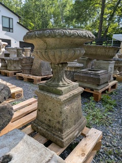 British Cast Stone Planter / Jardiniere on Plinth