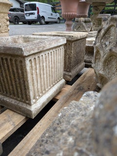 2 British Cast Stone Planters / Jardinieres