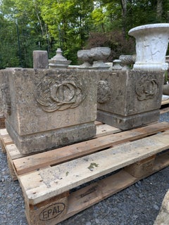 Pair of British Cast Stone Planters / Jardinieres