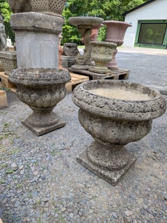 2 British Cast Stone Planters / Jardinieres