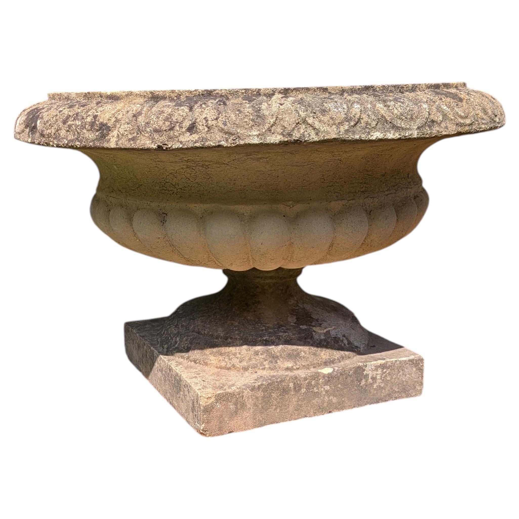 British Cast Stone Planter / Jardiniere For Sale