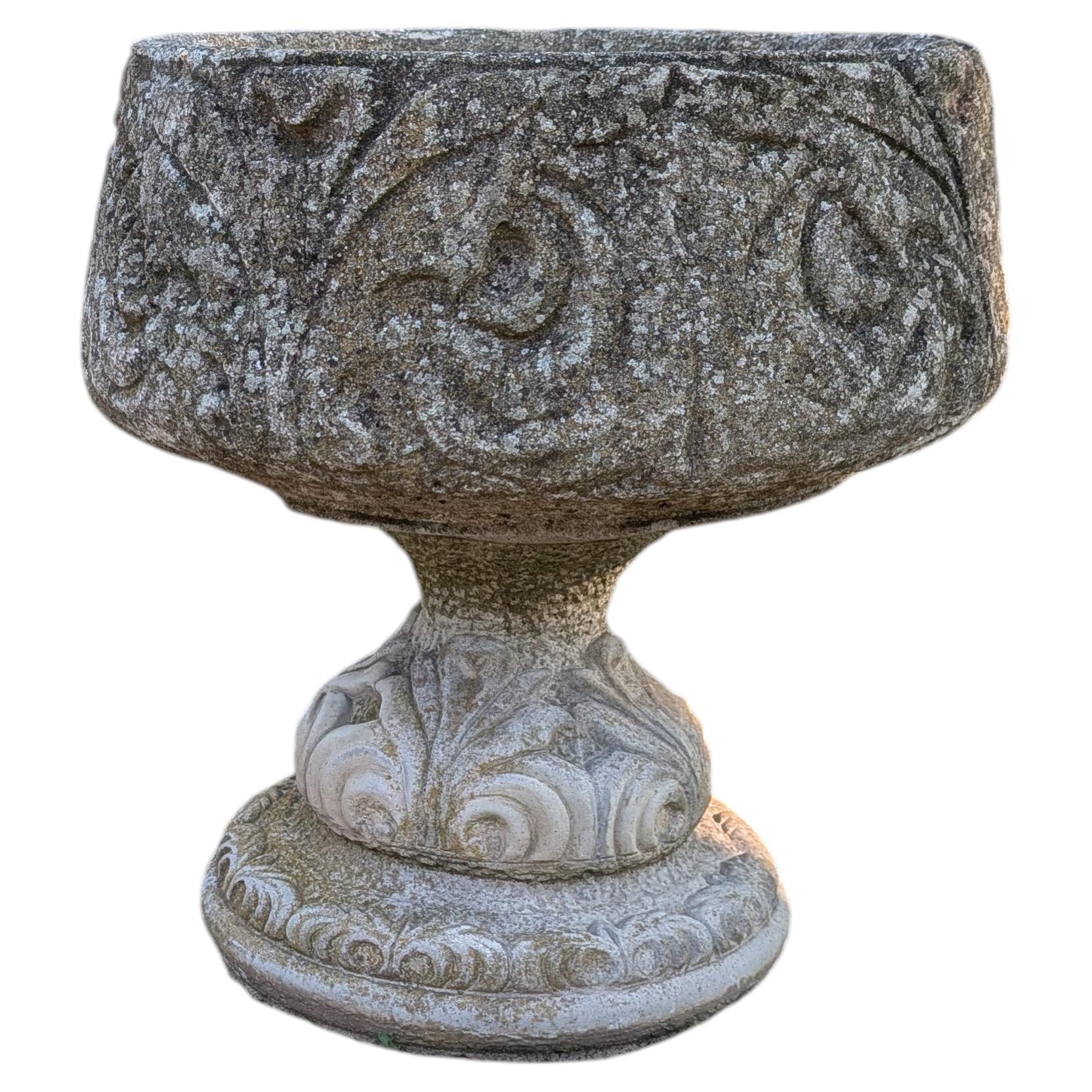 British Cast Stone Planter / Jardiniere For Sale