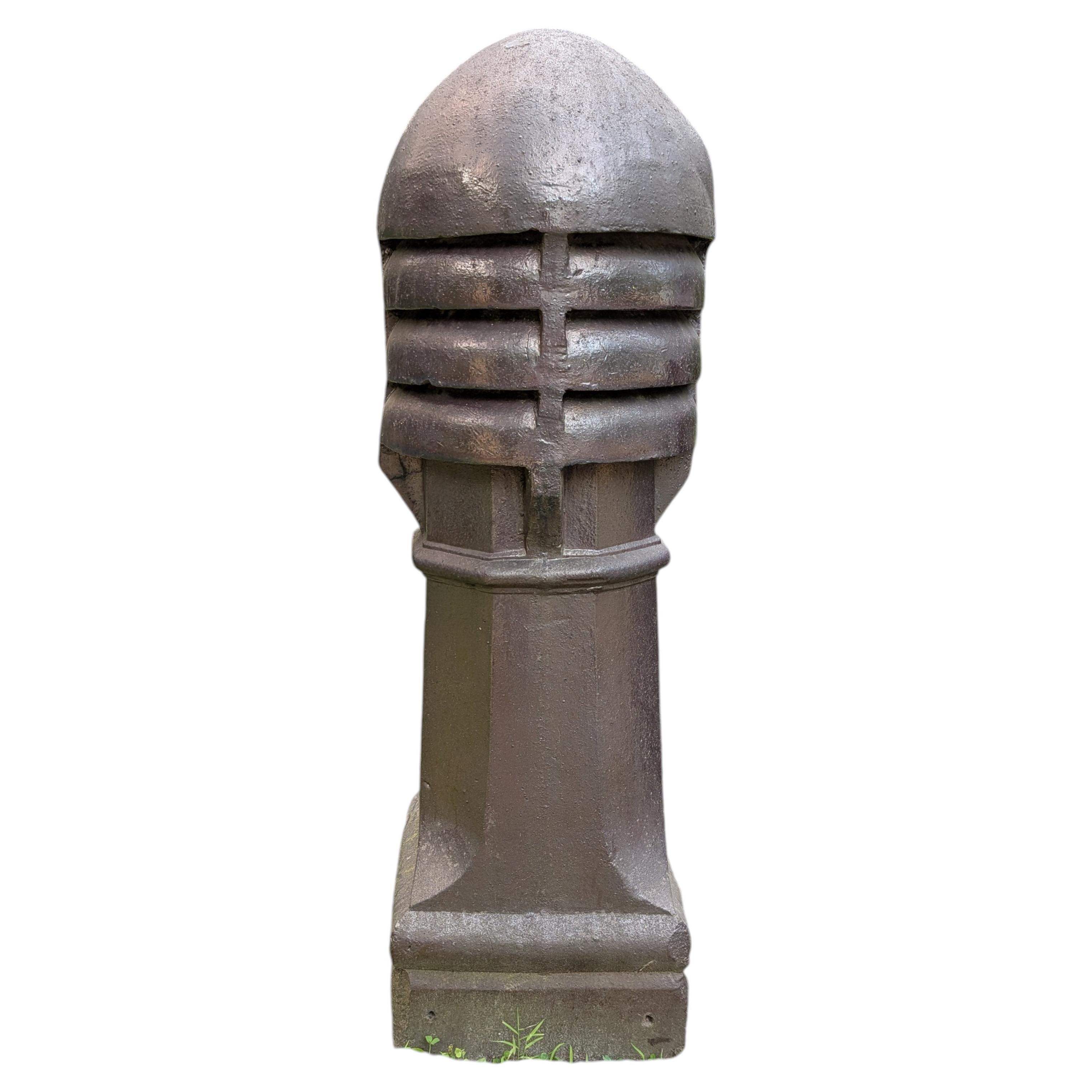 British Salt-Glazed Terracotta Chimney Pot For Sale