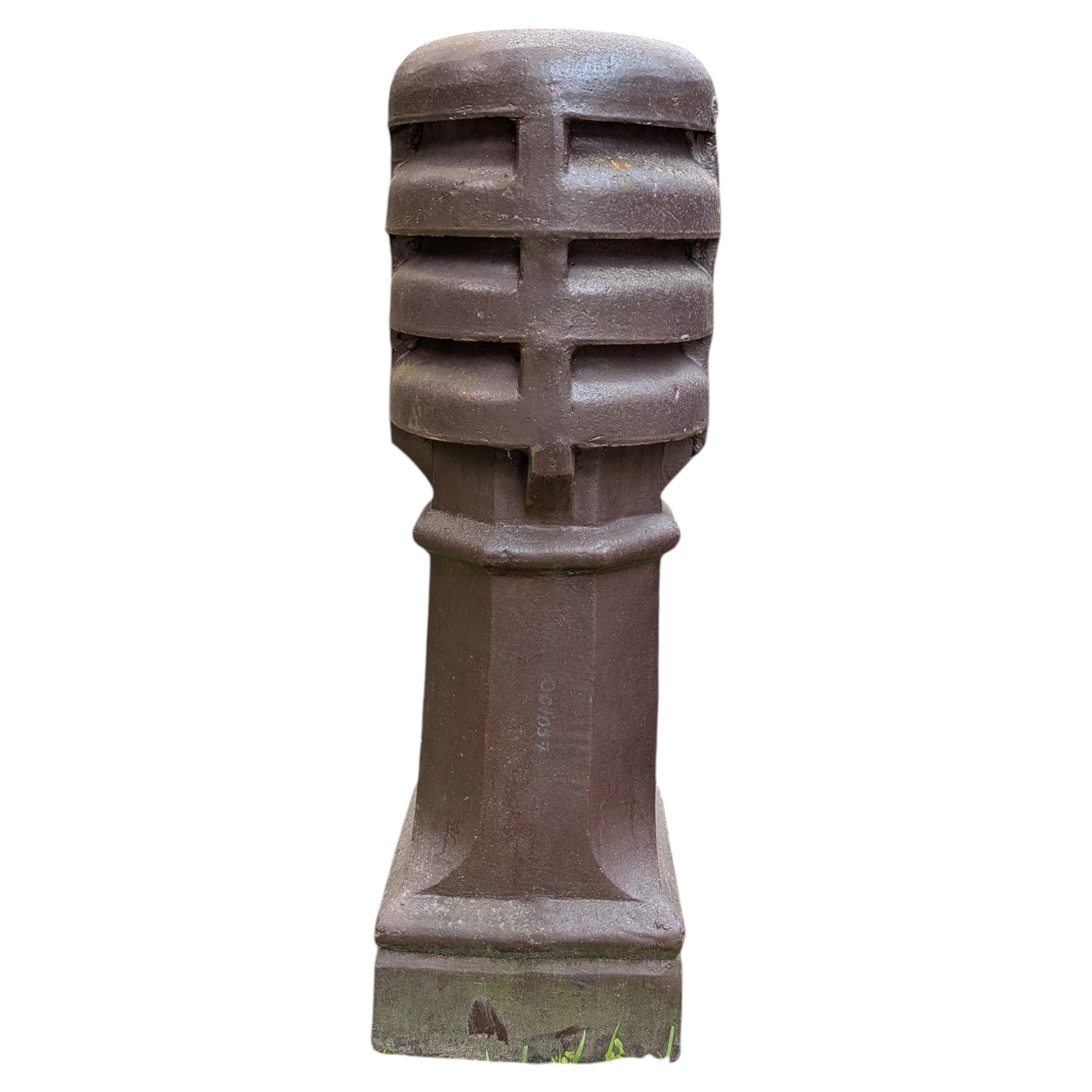 British Salt-Glazed Terracotta Chimney Pot For Sale