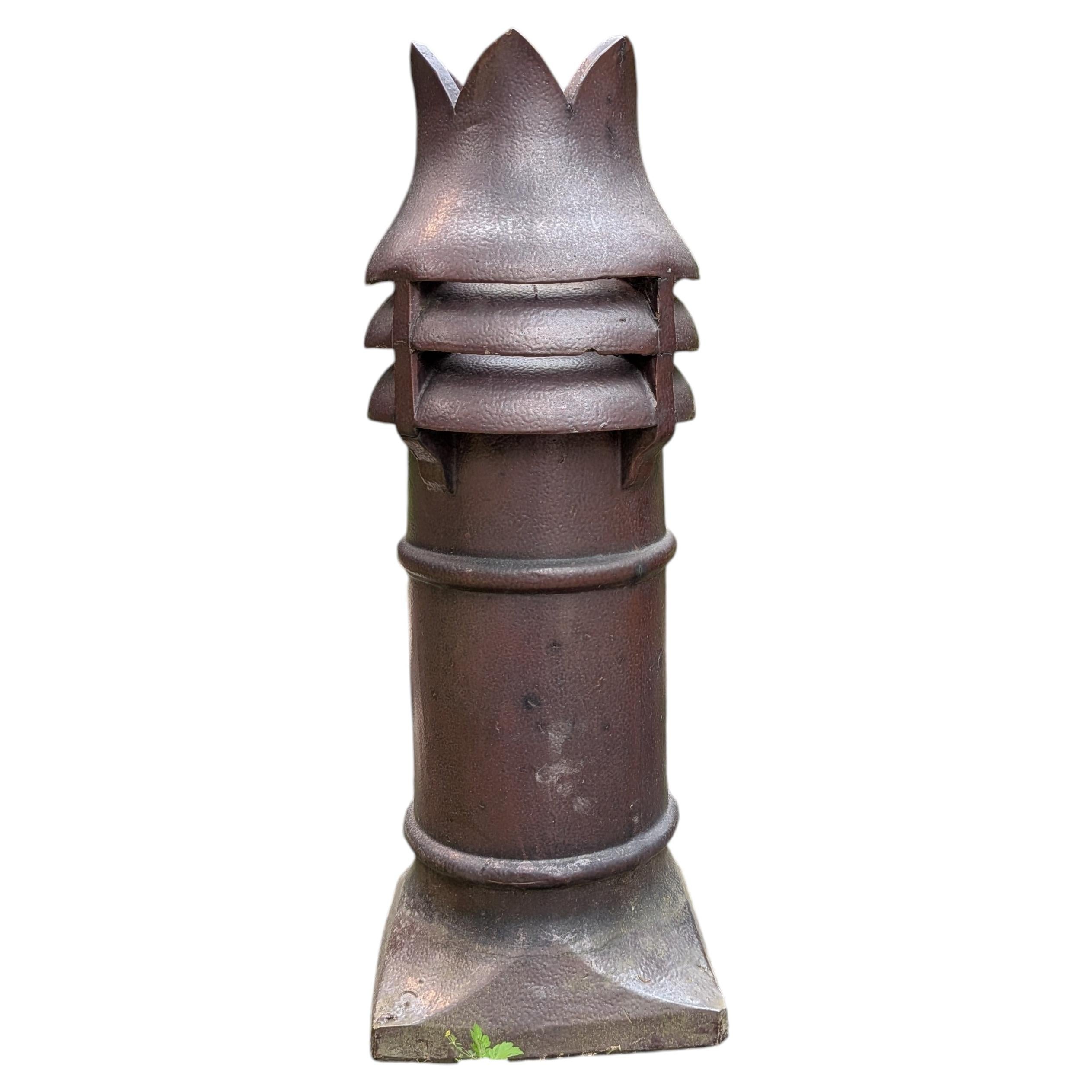 British Salt-Glazed Terracotta Chimney Pot For Sale