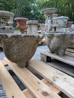 2 British Cast Stone Planters / Jardinieres