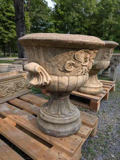 Pair of British Cast Stone Planters / Jardinieres