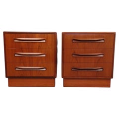 Pair of Vintage G Plan Fresco Mid Century Modern Teak Nightstands / Low Chests