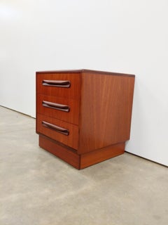 Vintage G Plan Fresco Mid Century Modern Teak Nightstand / Low Chest