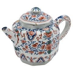 Delft - Cashmere decor delftware polychrome octagonal teapot