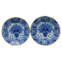 Delft - set di piccoli piatti "Peacock" - seconda metà del XVIII secolo