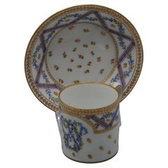 André Leboeuf, Porcelain Cup and Saucer - late 18th century, Paris