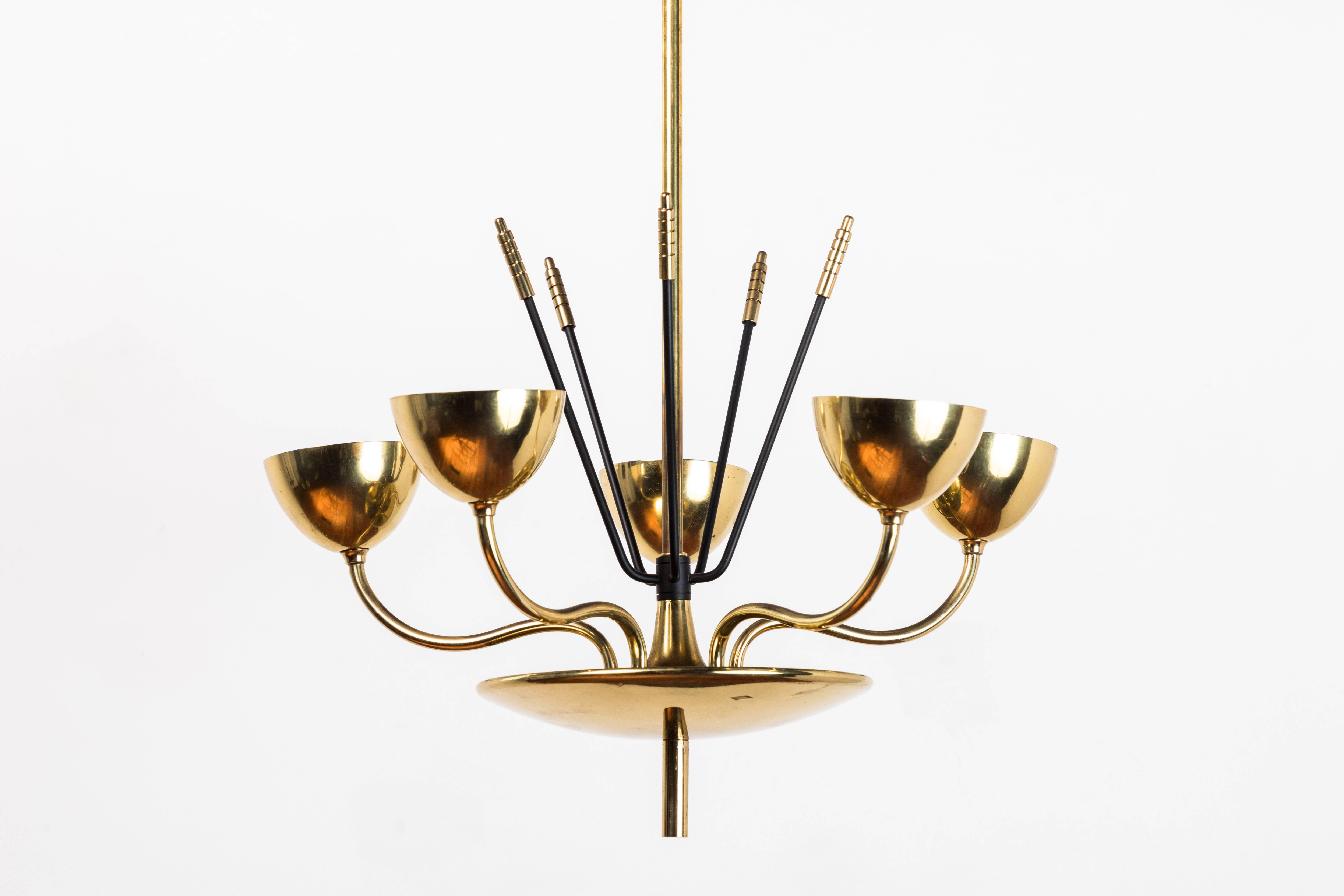 Mid-Century chandelier in the manner of Tommi Parzinger.