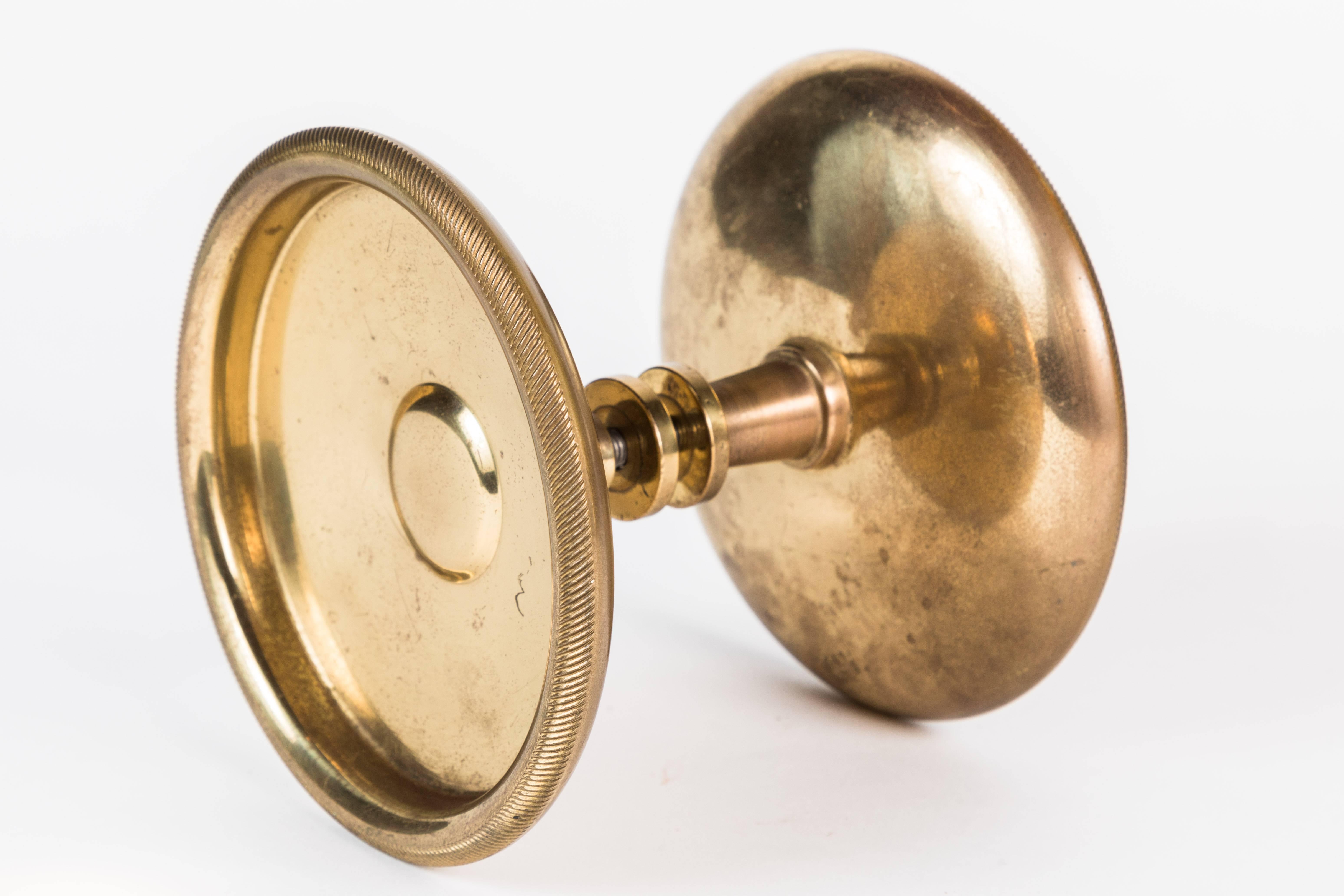 Set of Italian Brass Doorknobs In Good Condition In Los Angeles, CA