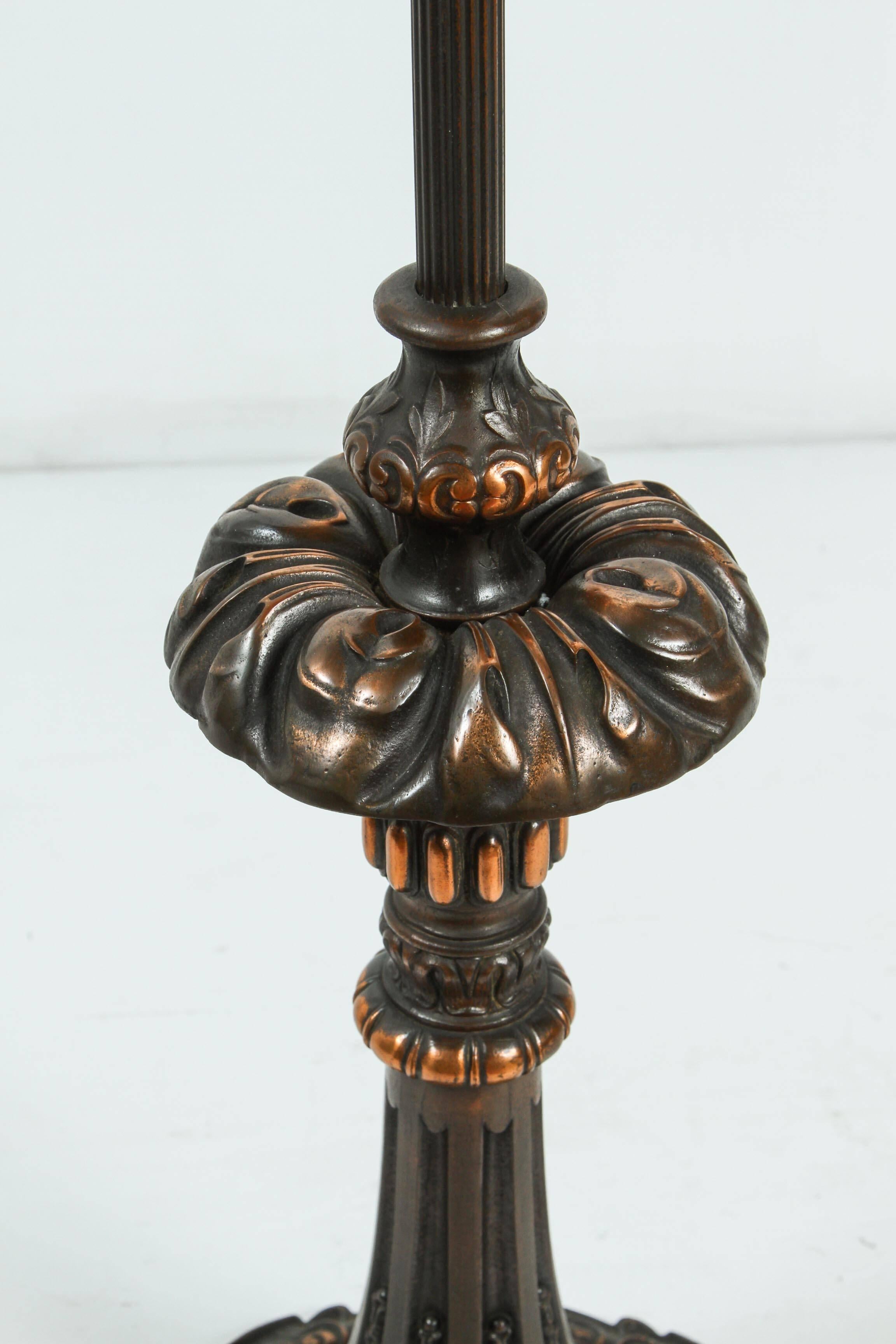 Pair of American Cast Iron and Brass Floor Lamps 4