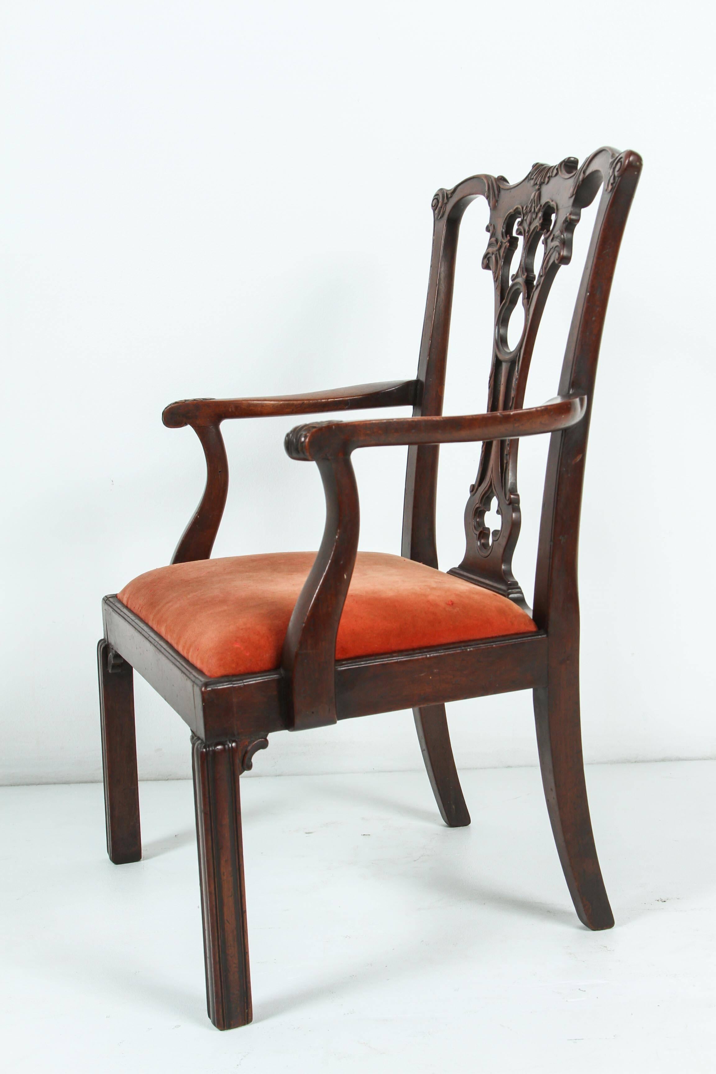 English Chippendale Style Mahogany Child's Chair For Sale 2