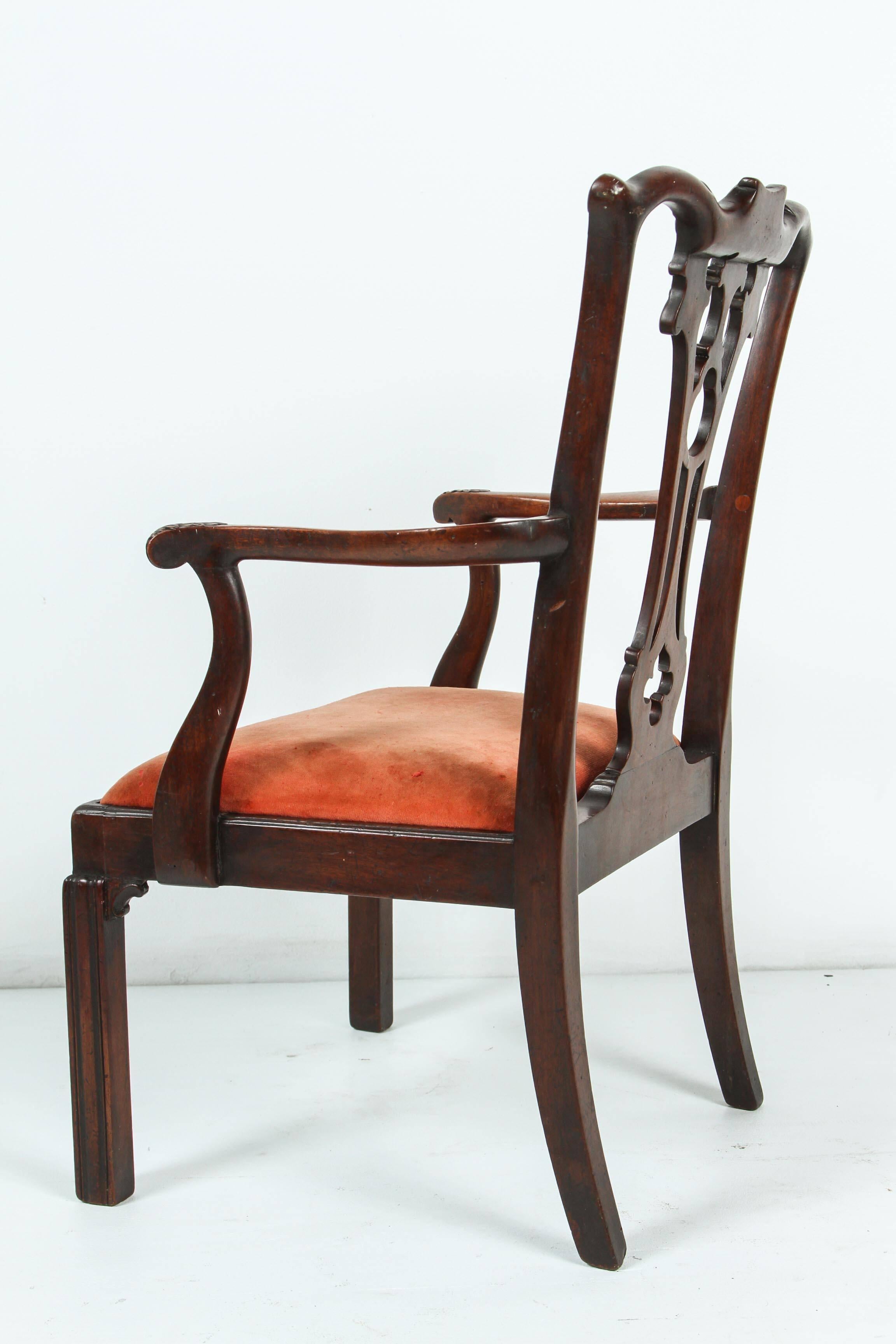 English Chippendale Style Mahogany Child's Chair For Sale 3