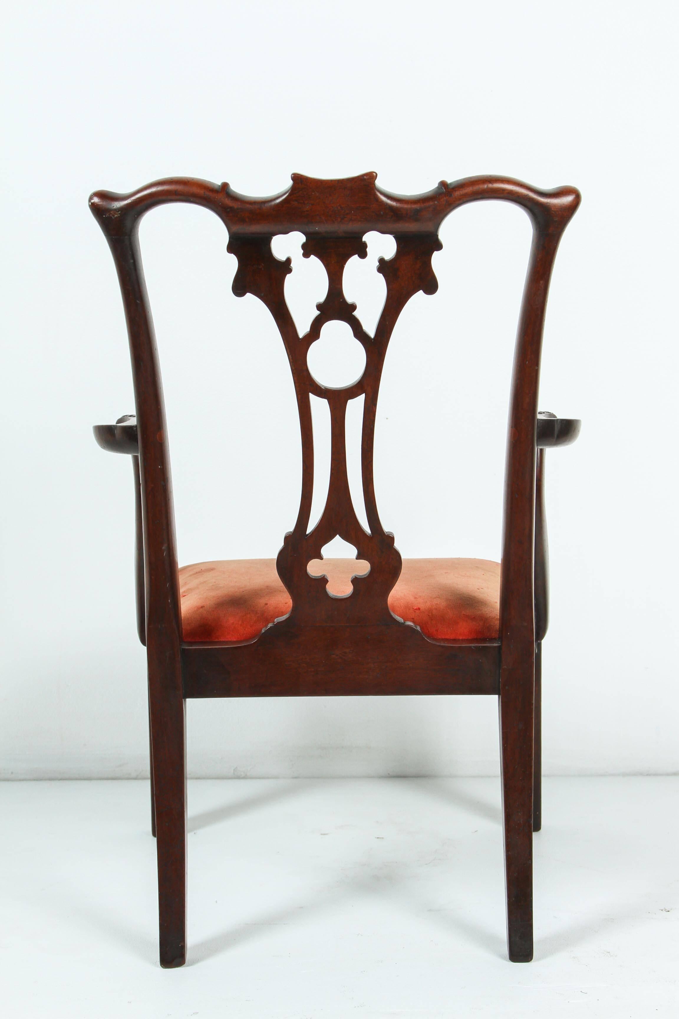 English Chippendale Style Mahogany Child's Chair For Sale 4
