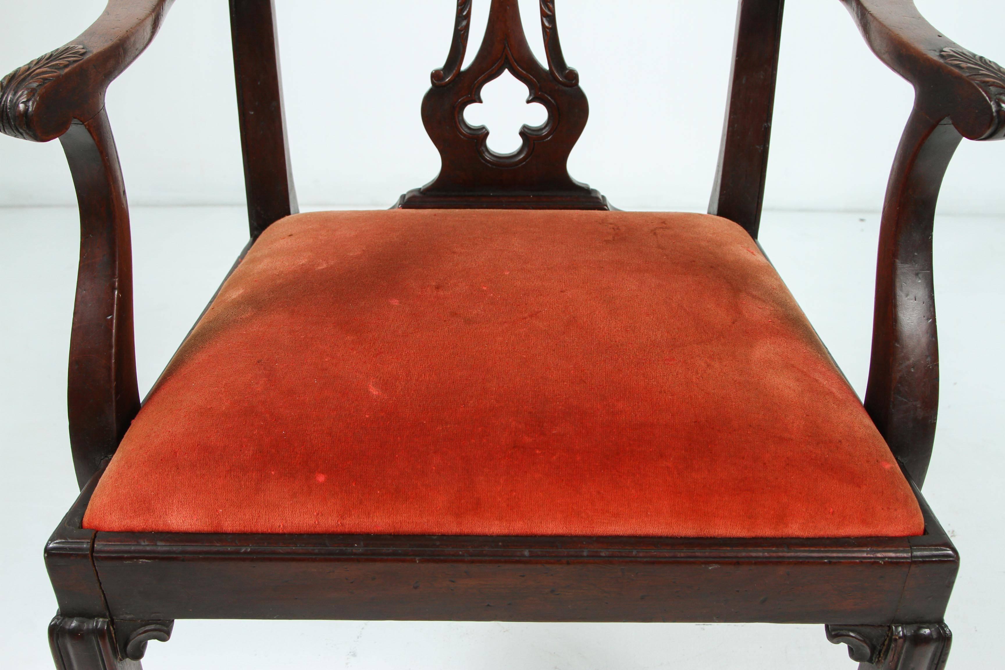 English Chippendale Style Mahogany Child's Chair For Sale 5