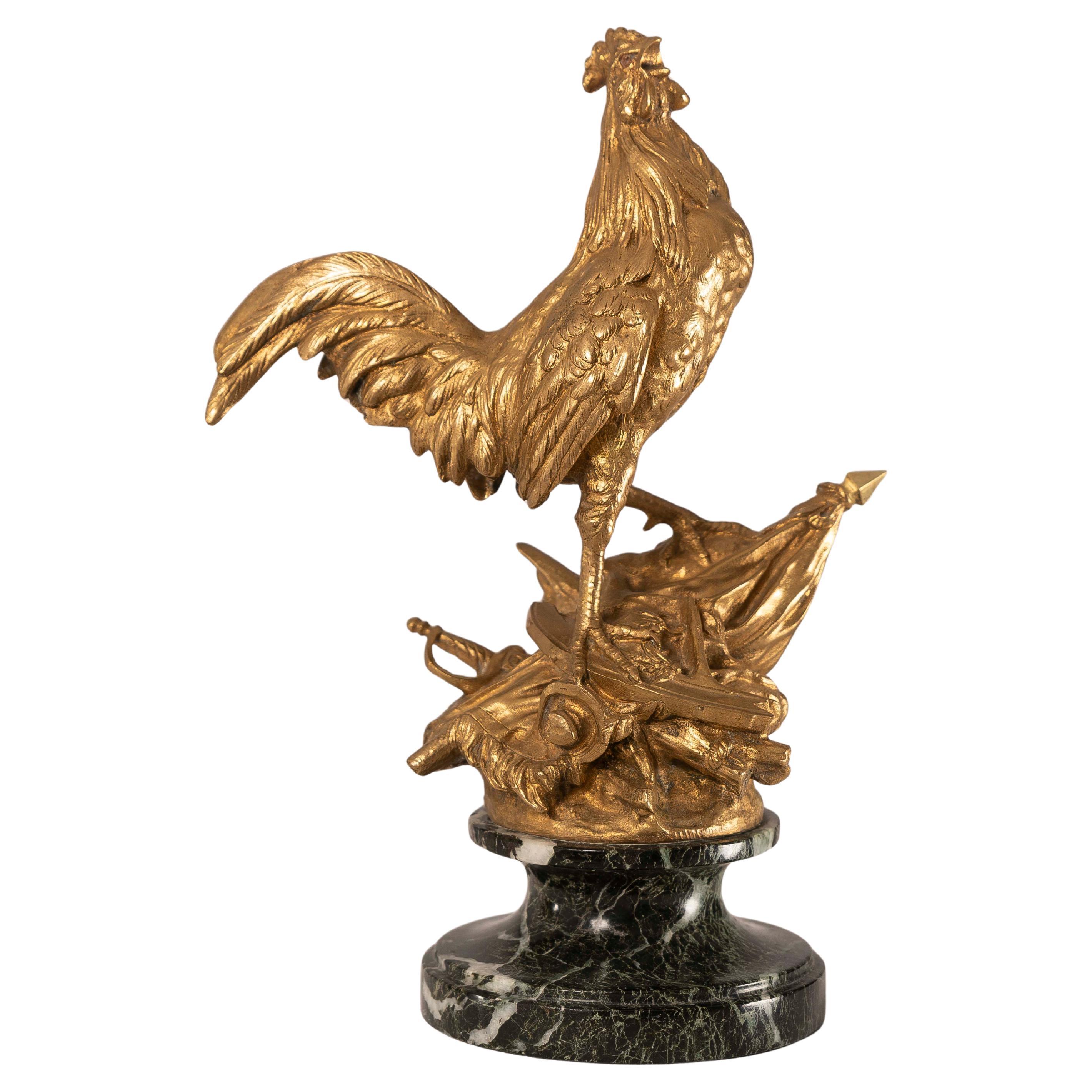 Sculpture en bronze doré d'après Arthur Comte DU PASSAGE - Allégorique