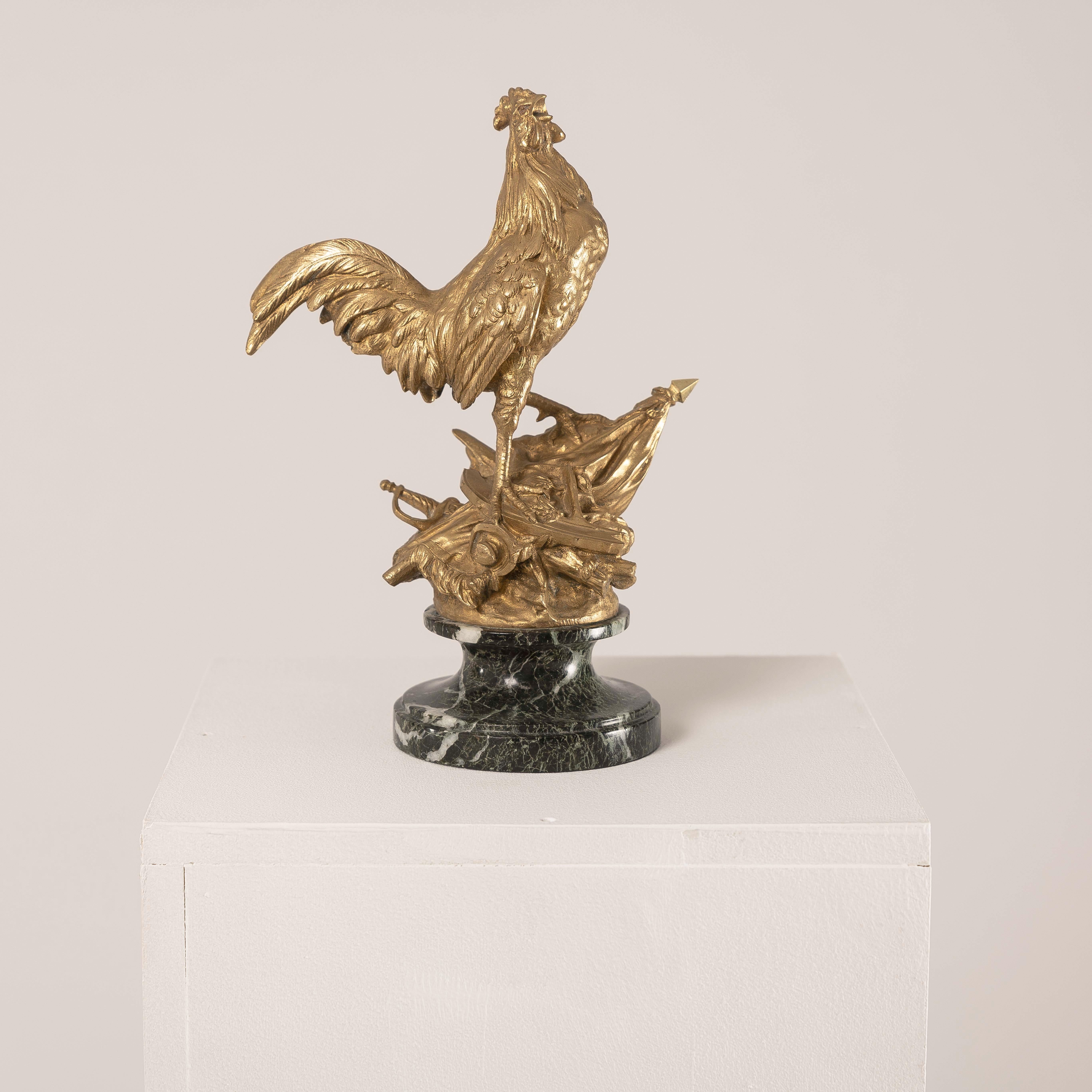 Sculpture en bronze doré d'après Arthur Comte DU PASSAGE - Allégorique en vente 2