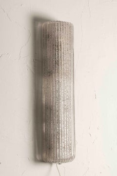 XL Italian Murano Textured Glass Wall Sconce, Italy, 1960s–1970s