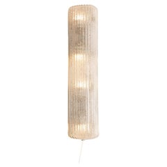 XL Italian Murano Textured Glass Wall Sconce, Italy, 1960s–1970s